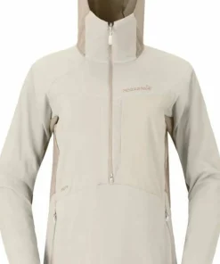 New Norrøna Women's Møre Octa Zip Hood Oatmeal