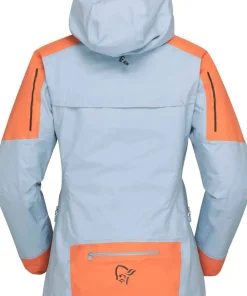 Sale Norrøna Women's Senja GORE-TEX Active Jacket Flamingo/Blue Fog