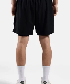 Clearance Odlo Men's 2-In-1 Short Essential 6 Inch Black