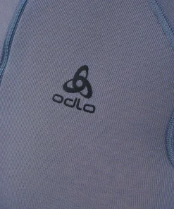Hot Odlo Women's Active Warm Eco Half-Zip Turtleneck Base Layer Top Folkstone Gray