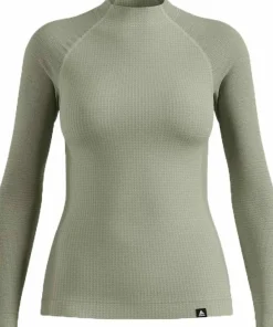 Online Odlo Women's Seamless Performance Wool Base Layer Top Crew Neck Longsleeve Shadow