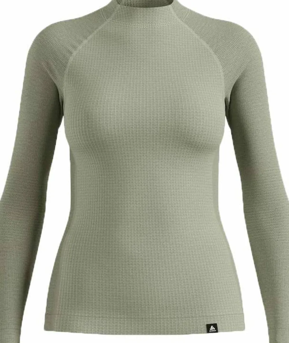 Online Odlo Women's Seamless Performance Wool Base Layer Top Crew Neck Longsleeve Shadow
