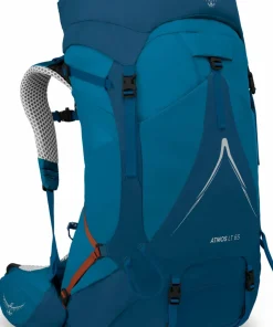 Sale Osprey Men's Atmos AG LT 65 Night Shift/Scoria Blue