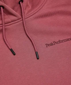 Outlet Peak Performance Women's Original Small Logo Hood Wild Rouge
