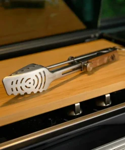 New Petromax Barbecue Tongs Telescopic Stainless Steel/Wood