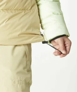 Outlet Picture Organic Clothing Hi Puff Down Women's Jacket Lime Cream Hemp Roebuck
