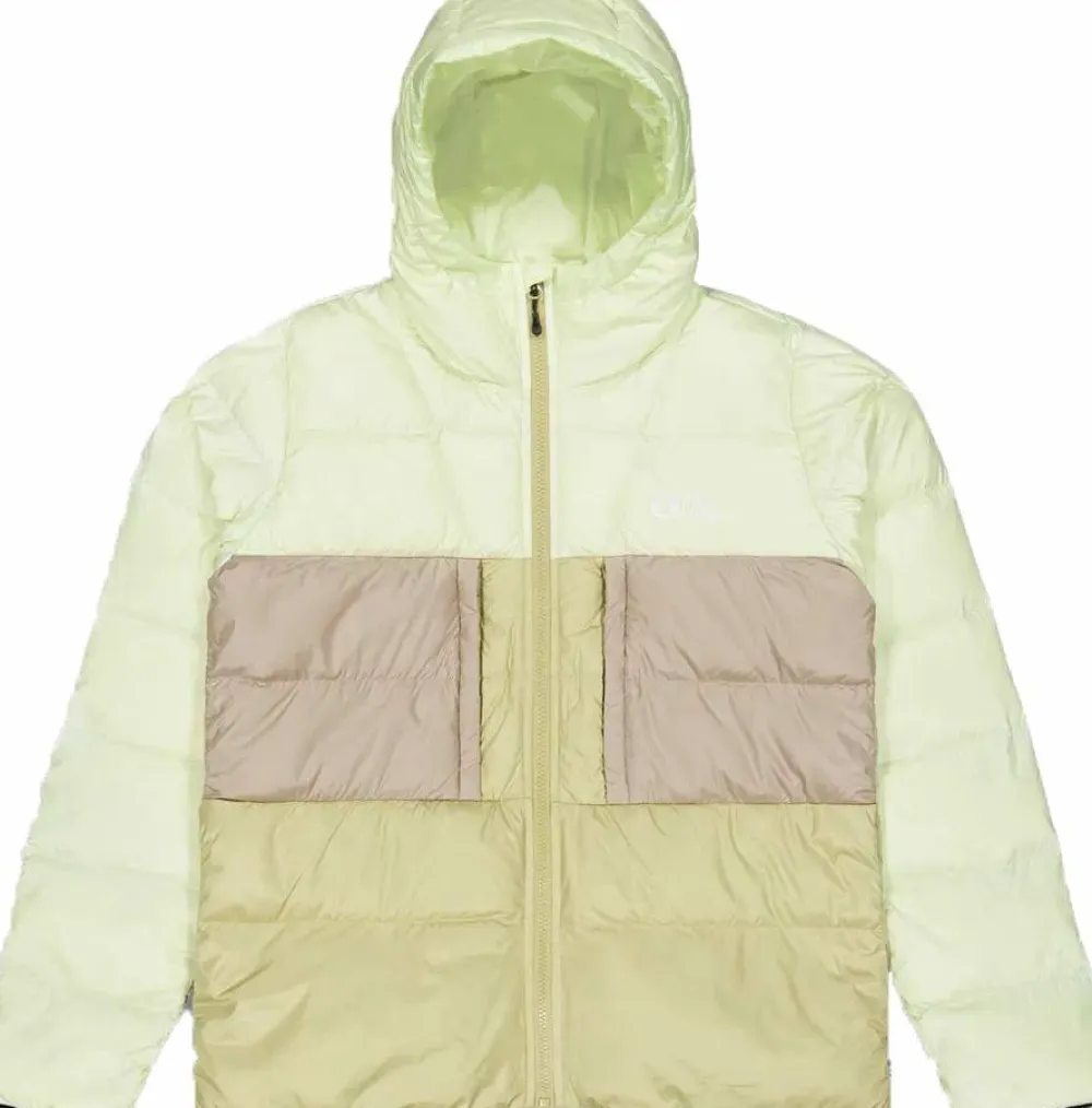 Outlet Picture Organic Clothing Hi Puff Down Women's Jacket Lime Cream Hemp Roebuck