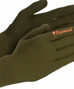 Hot Pinewood Hunters Liner Stretch Glove Mossgreen/Dark Brown