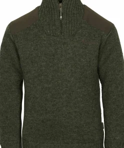 Clearance Pinewood Kids' Hurricane Sweater Dark Green Melange D.Green Mel