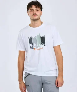 Sale Pinewood Men's Finnveden Recycled Outdoor T-Shirt White Melange Adventure
