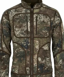 Outlet Pinewood Men's Furudal Reversible Camou Fleece Jacket Hunting Brown/Strata