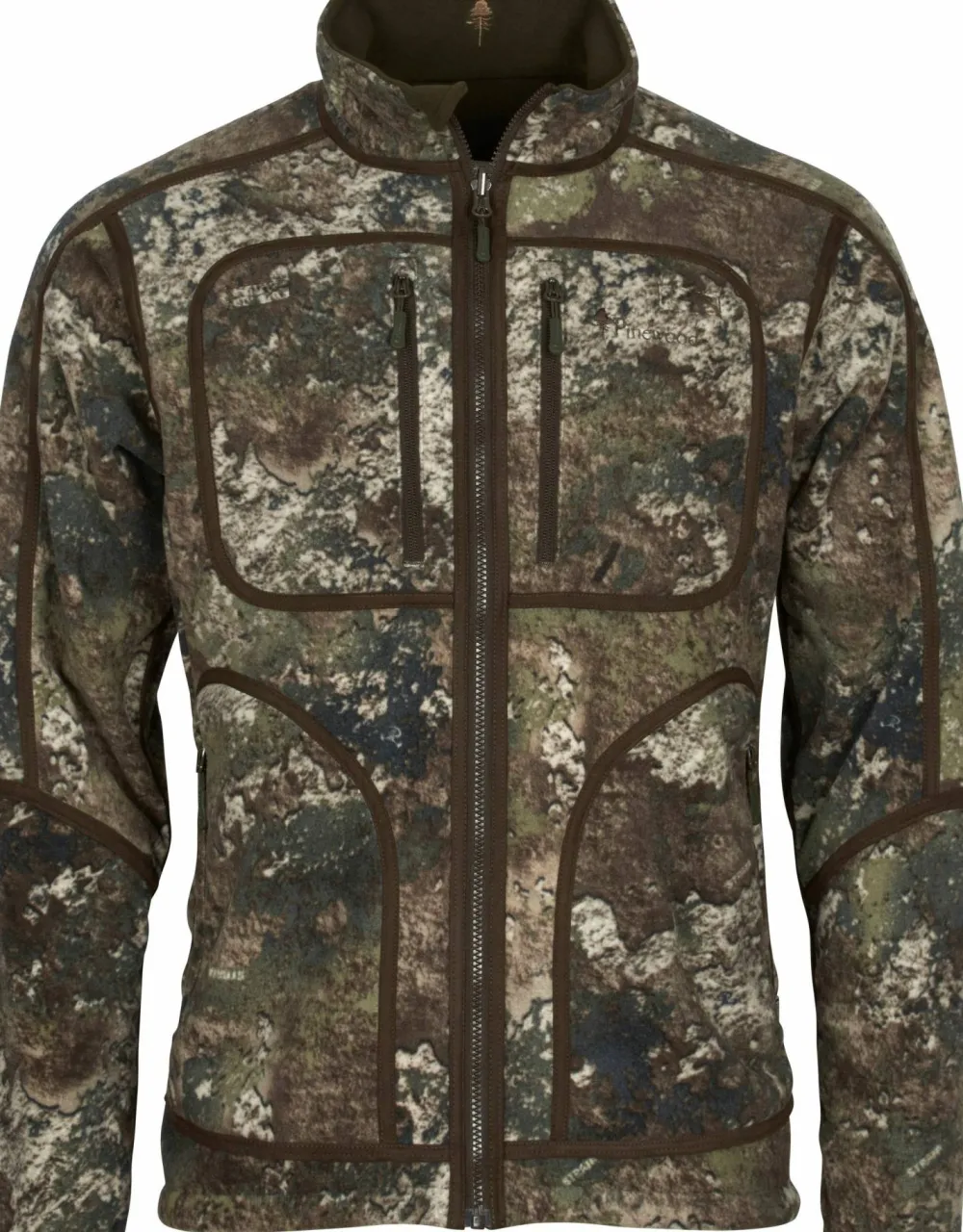 Outlet Pinewood Men's Furudal Reversible Camou Fleece Jacket Hunting Brown/Strata