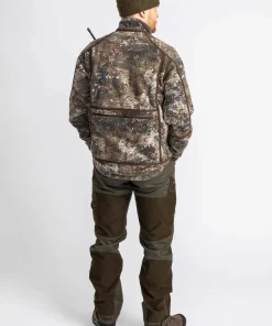 Outlet Pinewood Men's Furudal Reversible Camou Fleece Jacket Hunting Brown/Strata