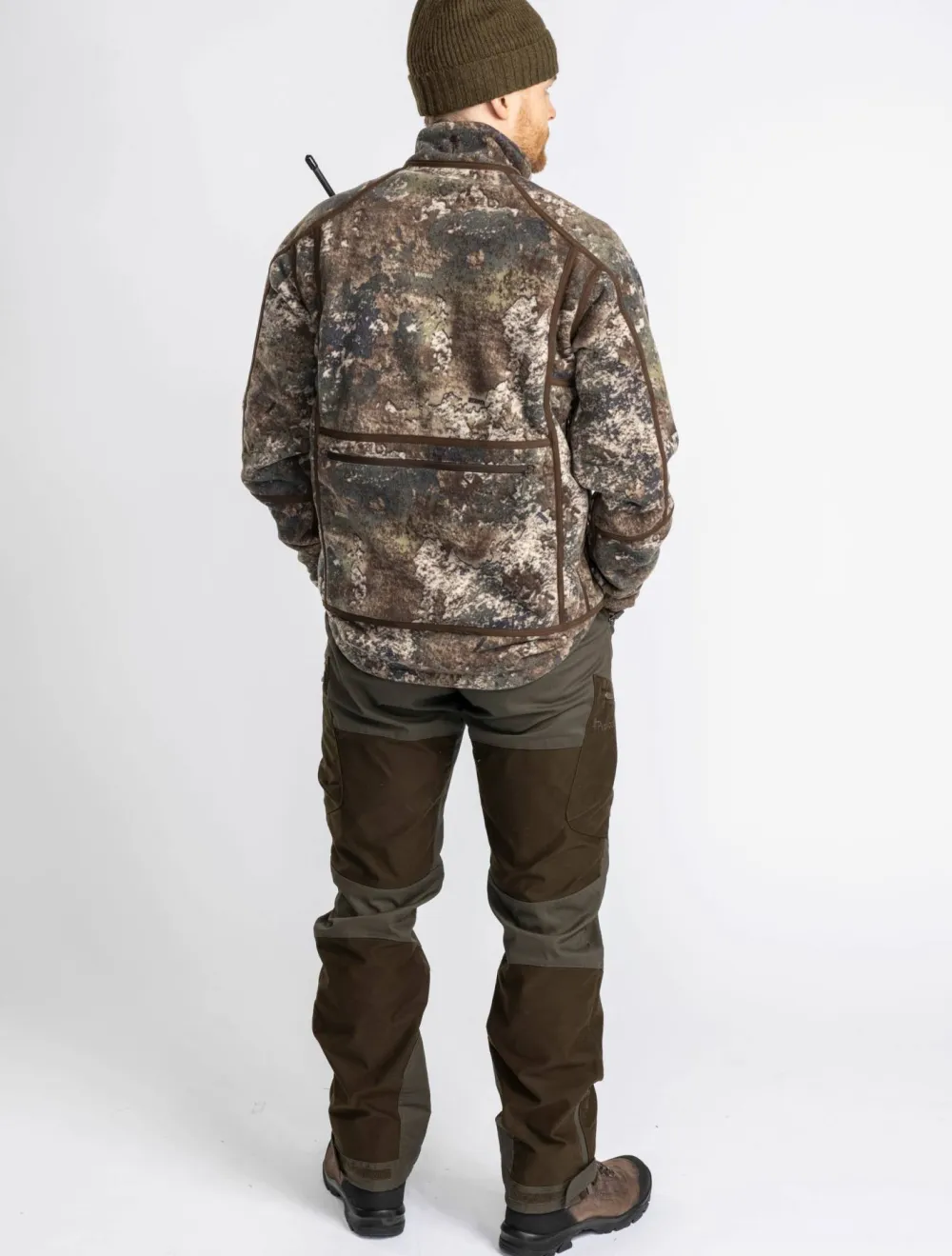 Outlet Pinewood Men's Furudal Reversible Camou Fleece Jacket Hunting Brown/Strata