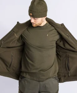 Outlet Pinewood Men's Furudal Reversible Camou Fleece Jacket Hunting Brown/Strata