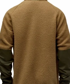 Clearance Pinewood Men's Pile Fleece Jacket D.Sand/Mossgreen