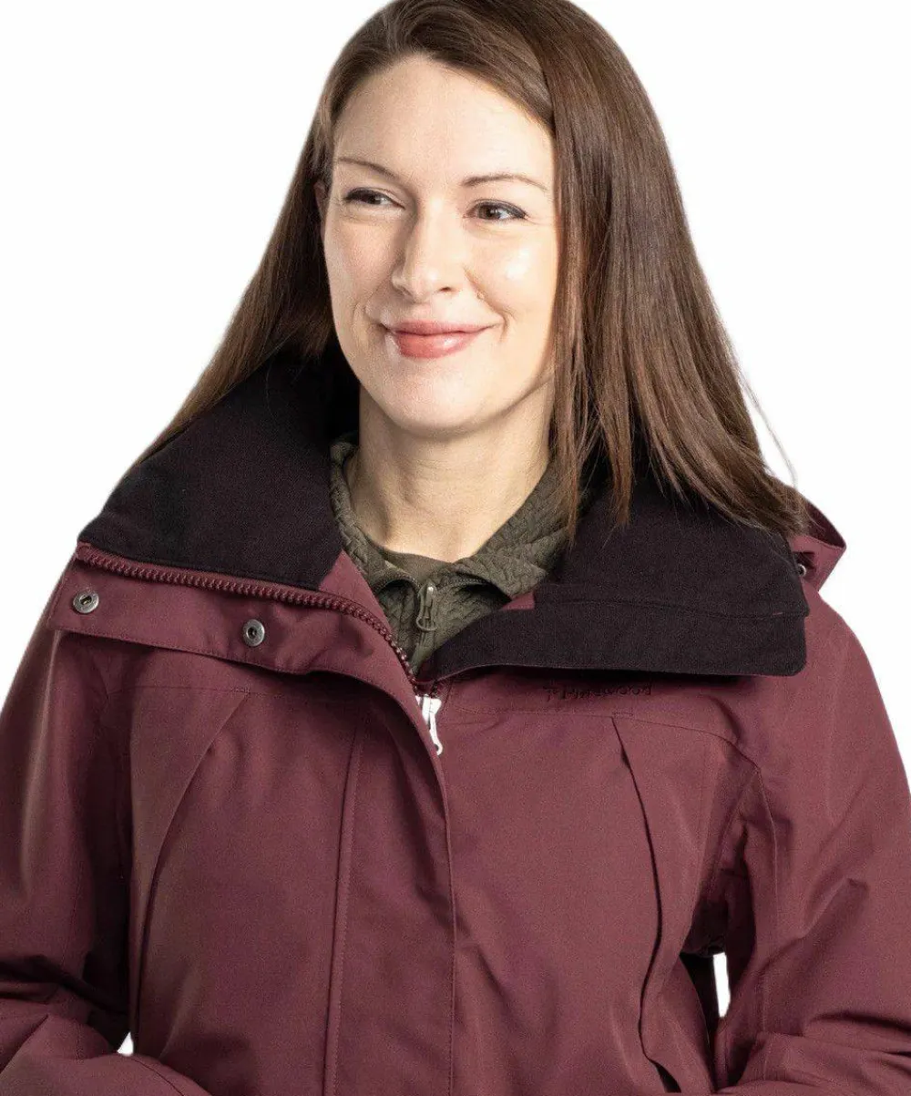 New Pinewood Women's Rain Parka Earth Plum