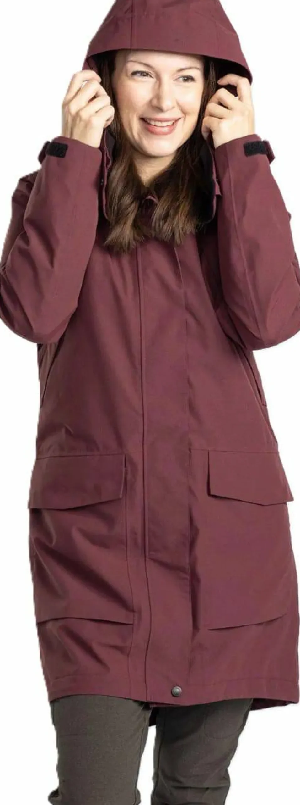 New Pinewood Women's Rain Parka Earth Plum