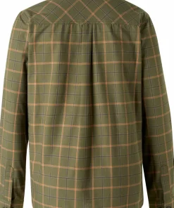 Clearance Pinewood Women's Wolf Shirt Green/Terracotta
