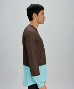 Clearance POC Men's Motion Air Long Sleeve MTB Jersey Bronzite Brown/Lazurite Blue