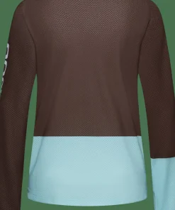 Sale POC Women's Motion Air Long Sleeve MTB Jersey Bronzite Brown/Lazurite Blue