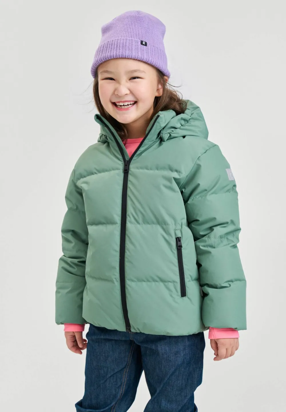 Outlet Reima Kids' Down Jacket Paimio Green Clay