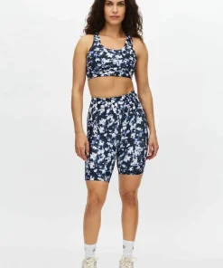 New Röhnisch Women's Flattering Printed Bike Tights Indigo Bloom