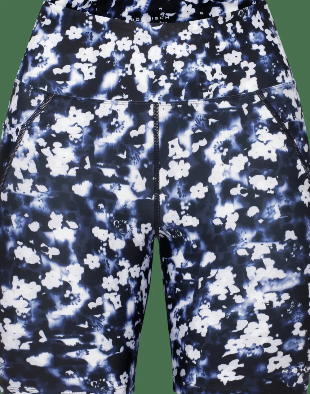 New Röhnisch Women's Flattering Printed Bike Tights Indigo Bloom