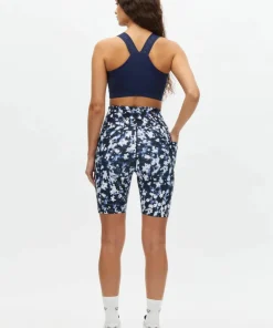 New Röhnisch Women's Flattering Printed Bike Tights Indigo Bloom