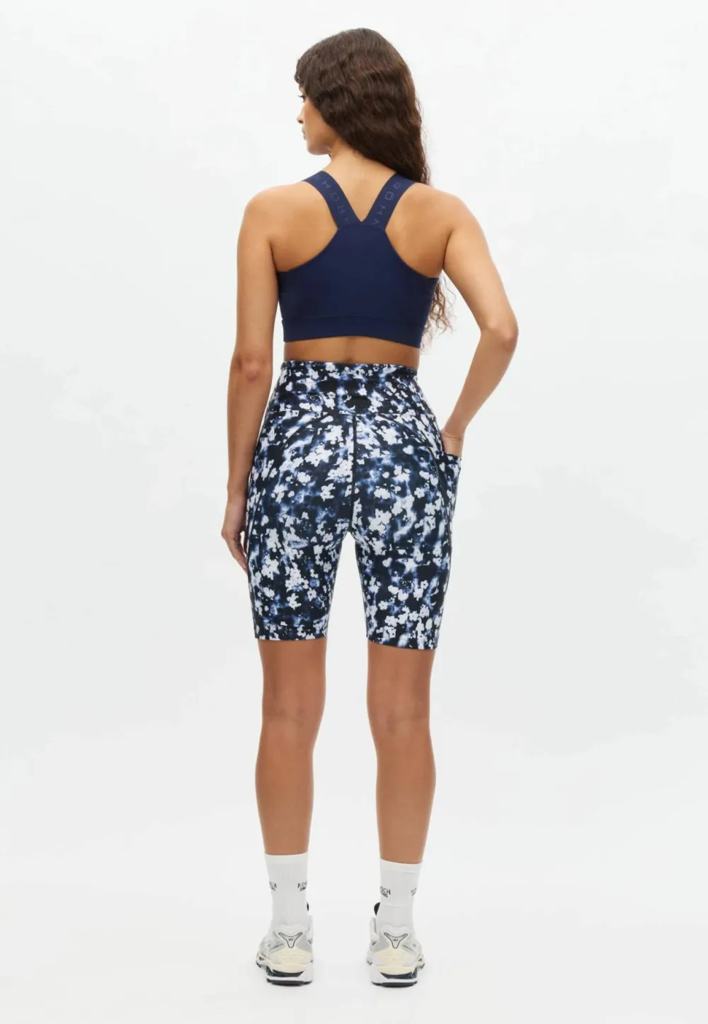 New Röhnisch Women's Flattering Printed Bike Tights Indigo Bloom