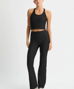 Discount Röhnisch Women's Ribbed R Flare High waist Tight Black