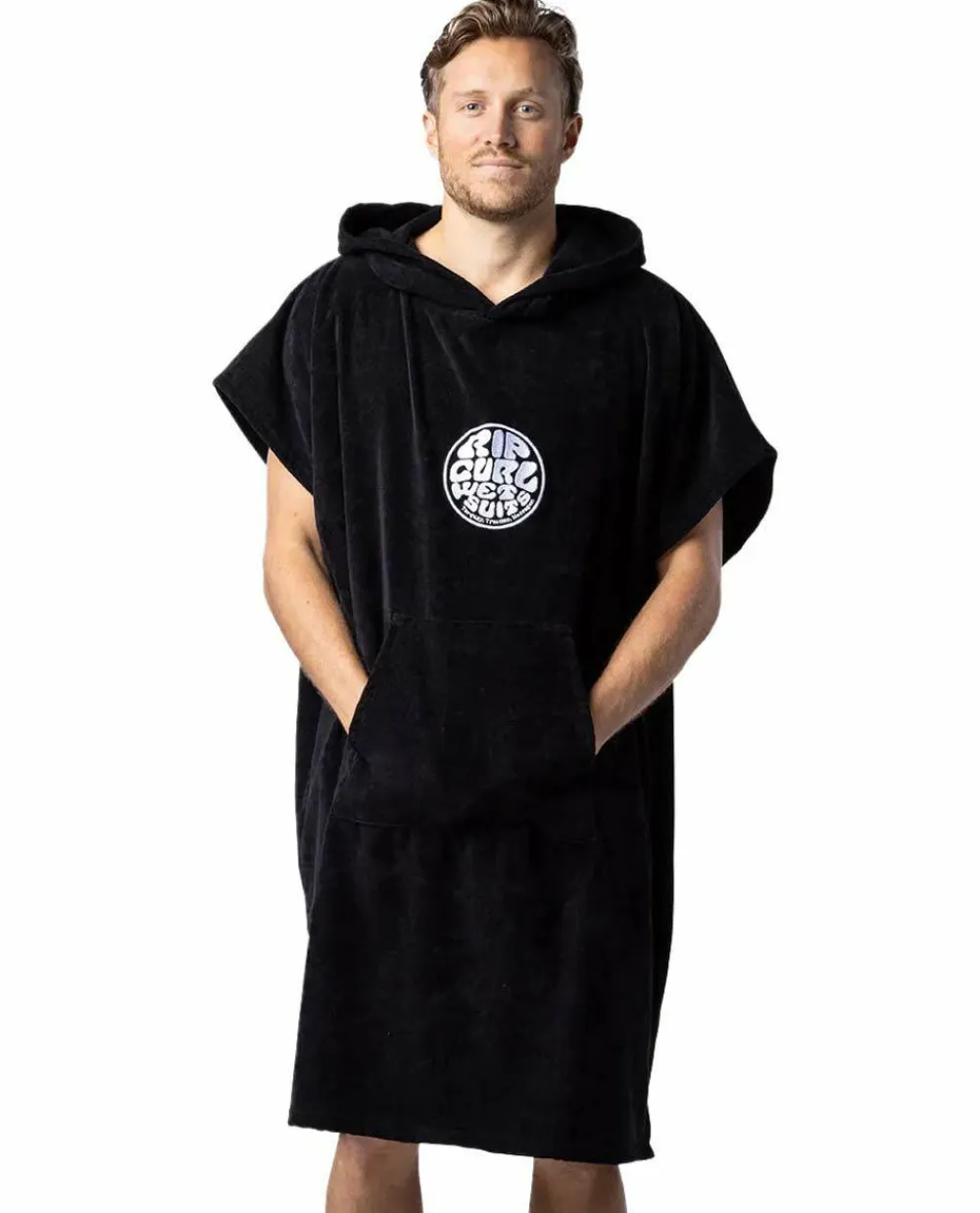 Rip Curl Men's Logo Hooded Towel Black
