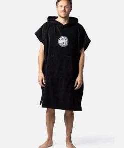 Rip Curl Men's Logo Hooded Towel Black