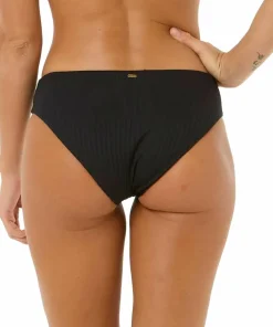 Discount Rip Curl Premium Surf Full Coverage Bikini Bottom Black