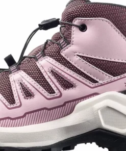 Discount Salomon Junior's X Ultra Mid GORE-TEX Huckleberry/Dawn Pink/Concord Grape