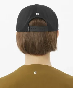 Hot Salomon Logo Flat Cap Deep Black