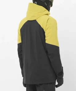 Best Salomon Men's Moon Patrol GORE-TEX Evo Jacket Cress Green / Deep Black