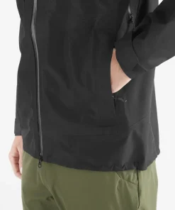 Discount Salomon Men's Outline 3L GORE-TEX Jacket Deep Black Deep Black/