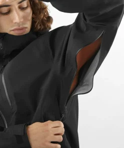 Discount Salomon Men's Outline 3L GORE-TEX Jacket Deep Black Deep Black/
