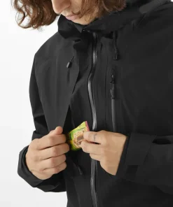Discount Salomon Men's Outline 3L GORE-TEX Jacket Deep Black Deep Black/