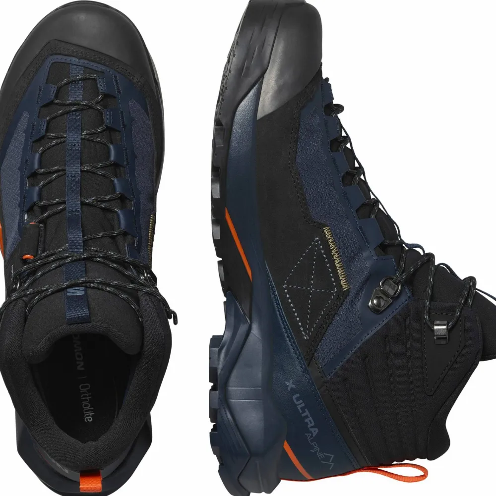 New Salomon Men's X Ultra Alpine Mid GORE-TEX Blue Nights/Black/Red Orange Blue Nights / Black / Red Orange