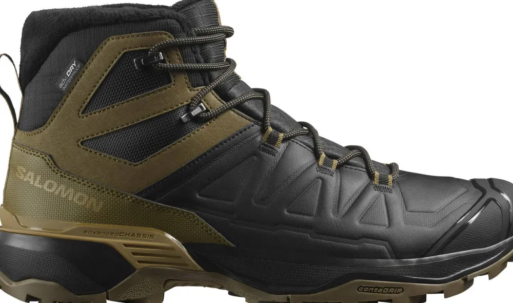 New Salomon Men's X Ultra Snowpilot Waterproof Black/Military Olive/Gothic Olive Black / Military Olive / Gothic Olive