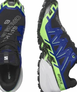 Best Salomon Unisex Spikecross 6 GORE-TEX Black/Surf The Web/Green Gecko