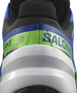 Best Salomon Unisex Spikecross 6 GORE-TEX Black/Surf The Web/Green Gecko