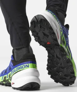 Best Salomon Unisex Spikecross 6 GORE-TEX Black/Surf The Web/Green Gecko