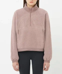 Discount Salomon Women's Chroma Fleece Crop Half Zip Etherea / Iron