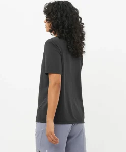 Clearance Salomon Women's Shkout Core Short Sleeve Tee Deep Black Deep Black/