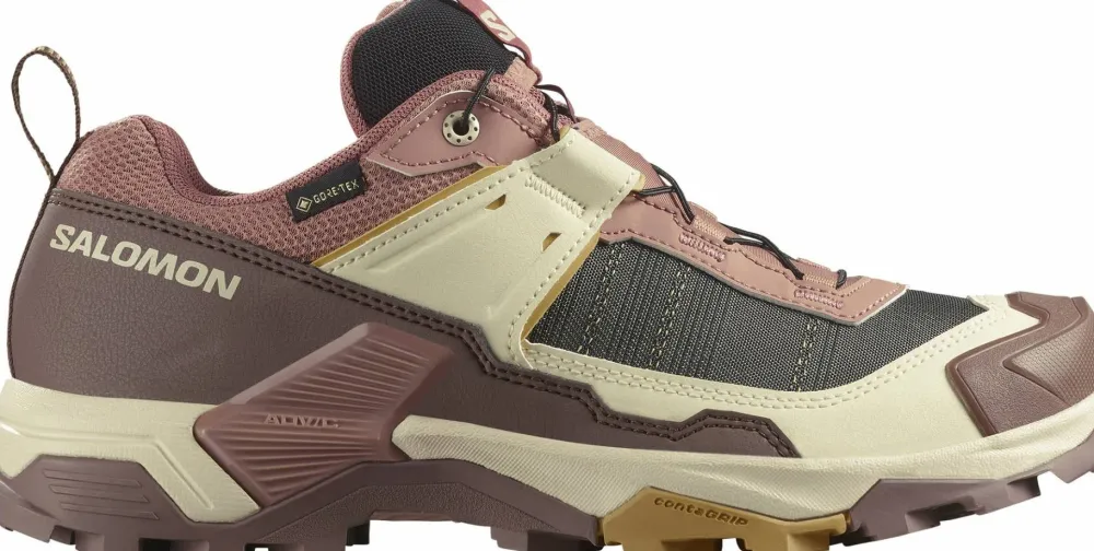 Clearance Salomon Women's X Ultra 5 GORE-TEX Burlwood/French Roast/Rattan