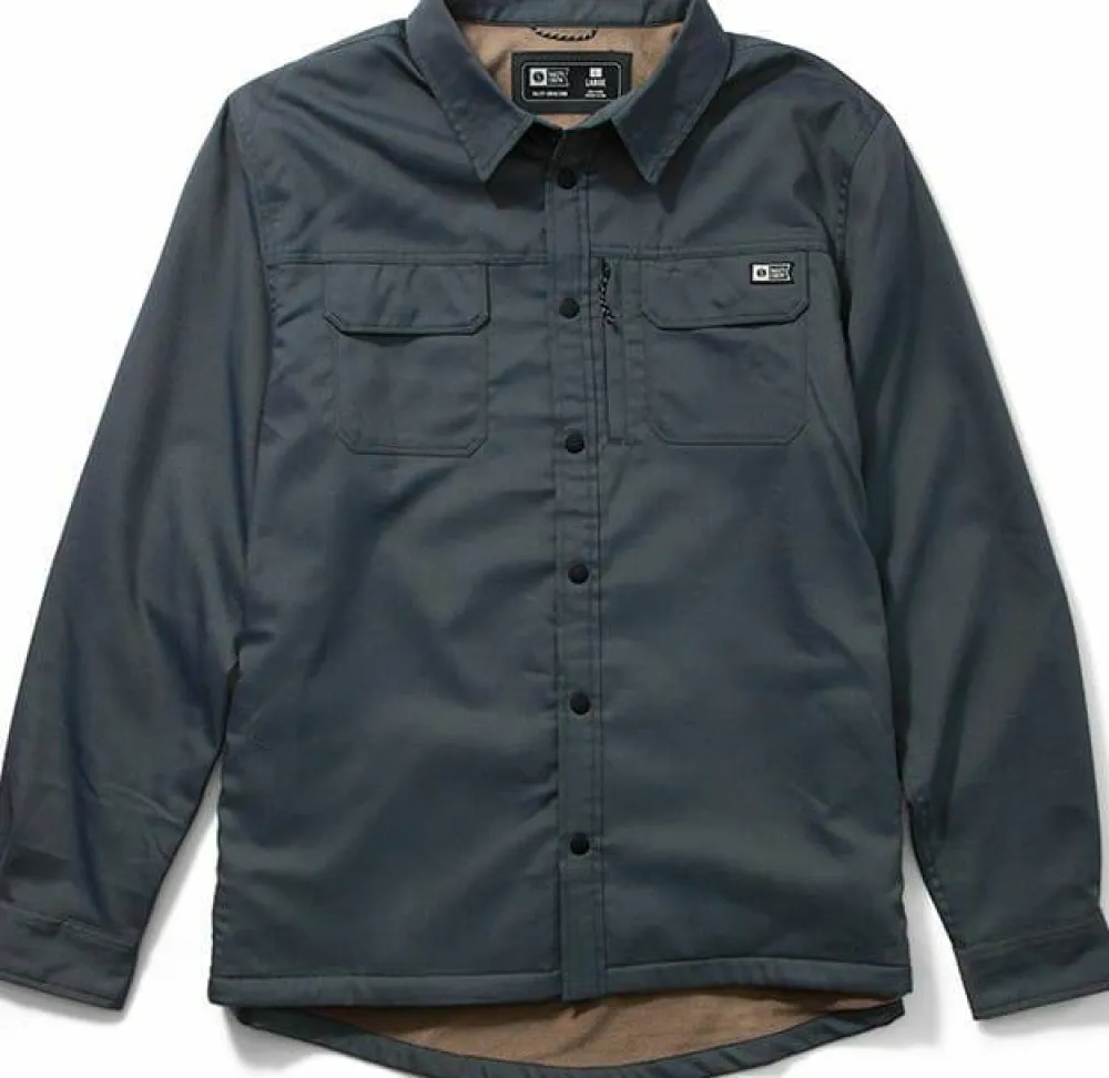 Best Salty Crew Men's Fathom Ls Tech Shacket Midnight Navy