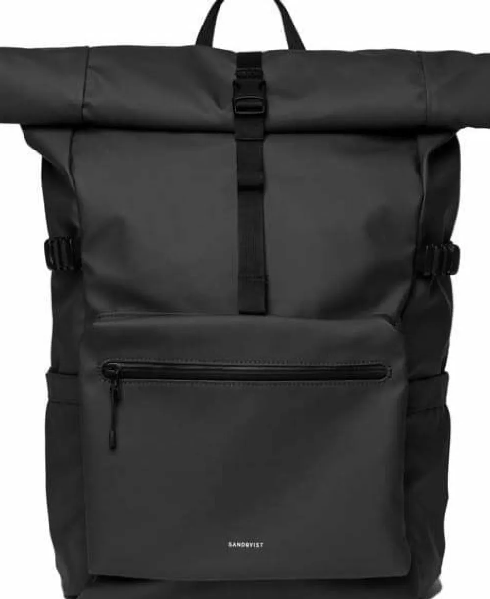 Clearance Sandqvist Stream Rolltop Backpack L Black
